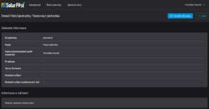 Detail řídící jednotky