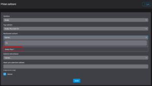 Výběr nadřazeného zařízení pro doplněk Shelly Plus Add-on